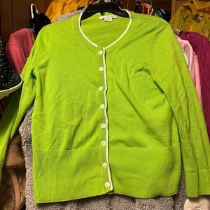 Liz Claiborne Lime Green Cardigan